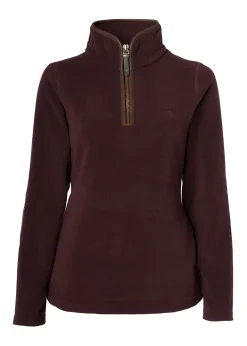 Holland Cooper Country Fleece Half Zip Mulberry