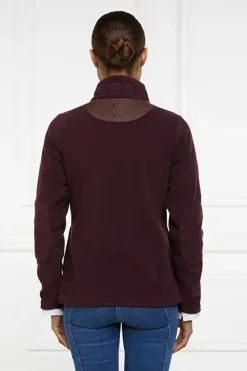 Holland Cooper Country Fleece Half Zip Mulberry
