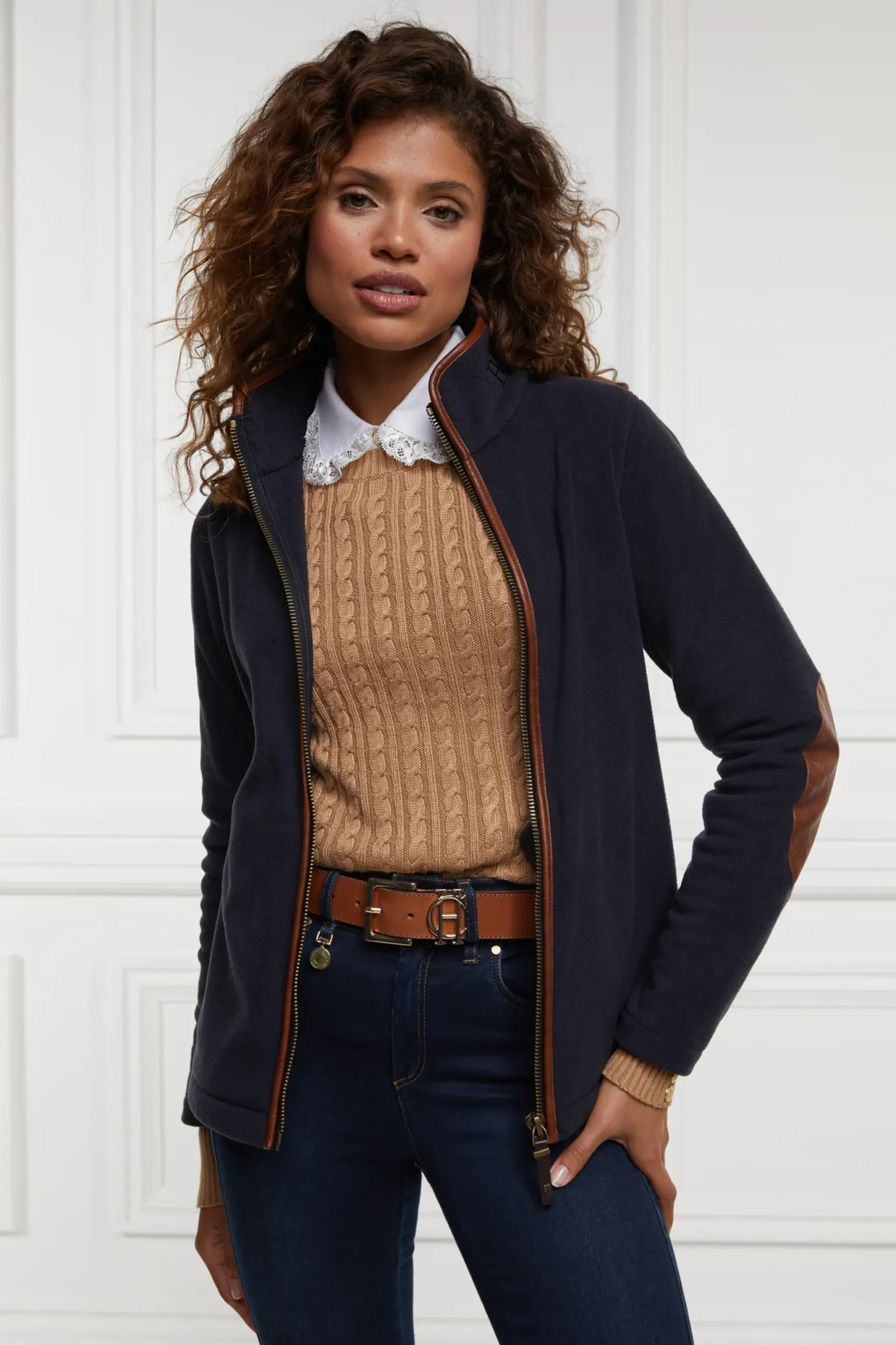 Holland Cooper Country Fleece Jacket Ink Navy Outlet