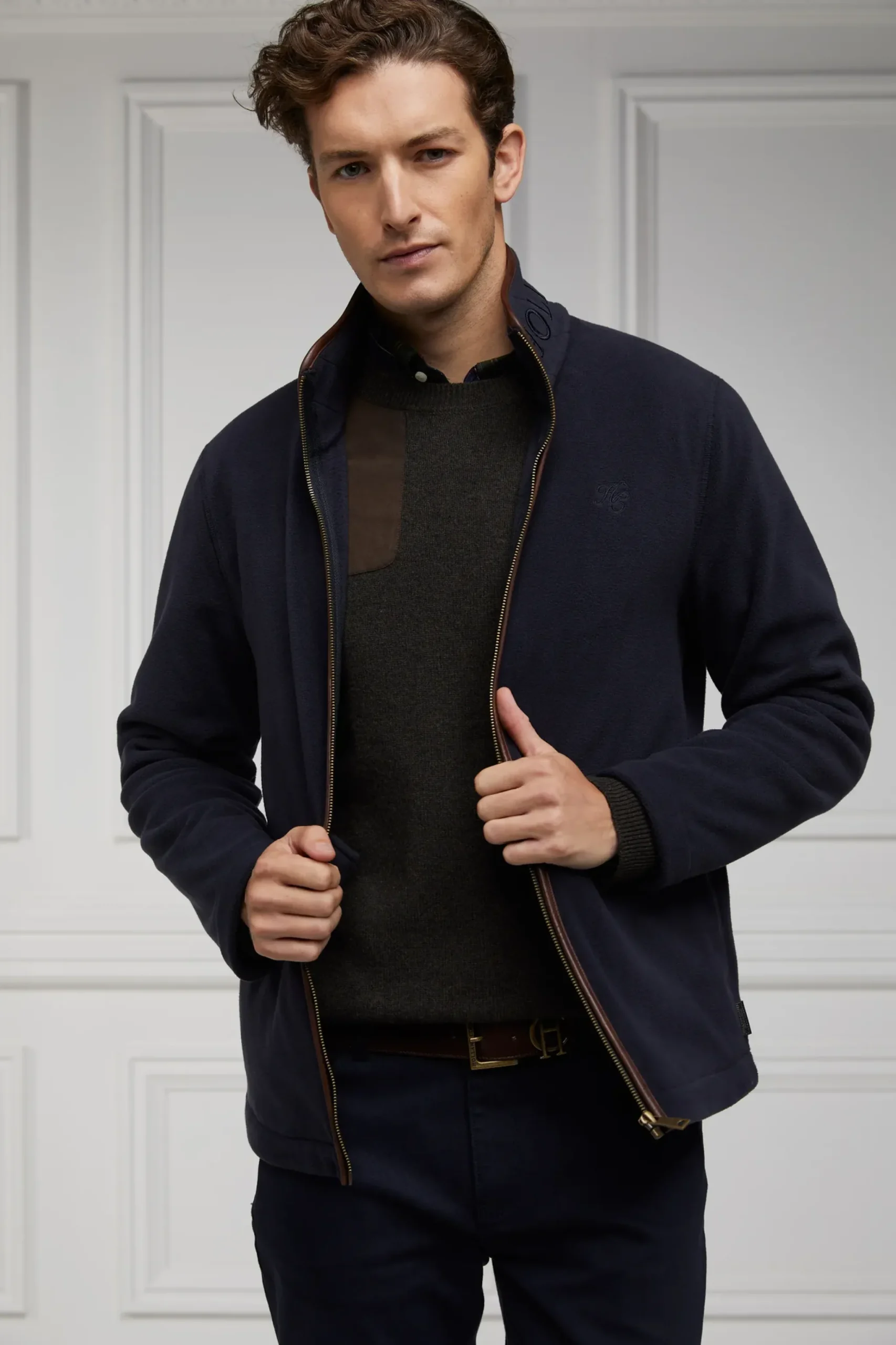 Holland Cooper Country Fleece Jacket Ink Navy Online