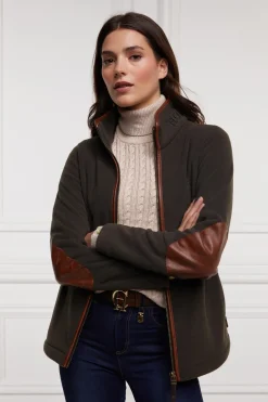 Holland Cooper Country Fleece Jacket Khaki Clearance