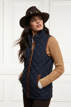 Holland Cooper Country Quilted Gilet Ink Navy Sale