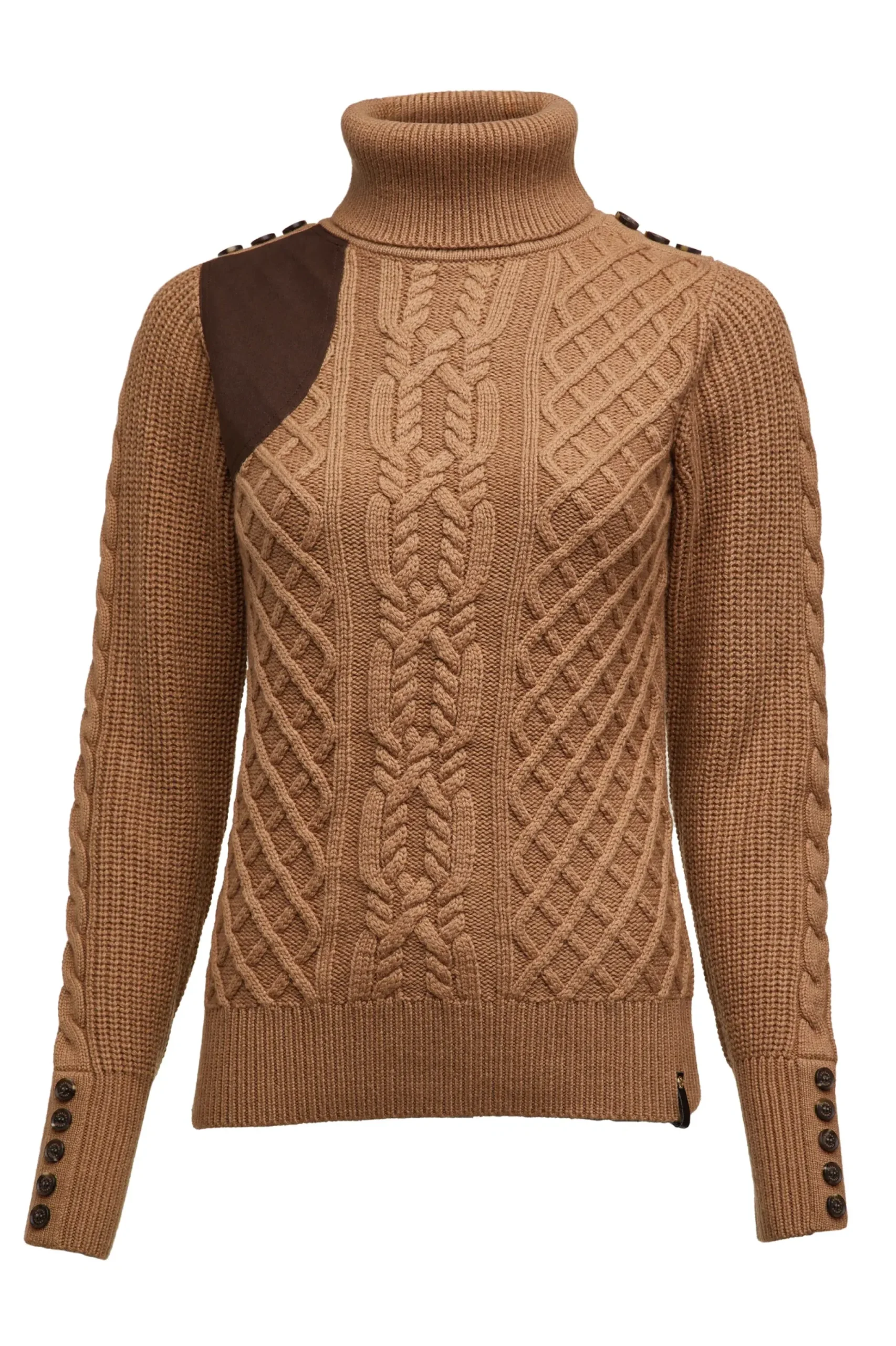 Holland Cooper Country Roll Neck Knit Caramel New