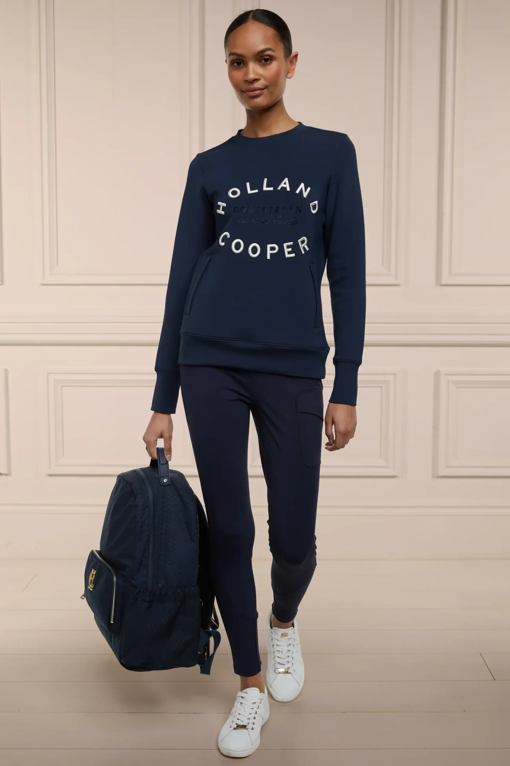 Holland Cooper Crystal Crew Neck Sweat Ink Navy Sale