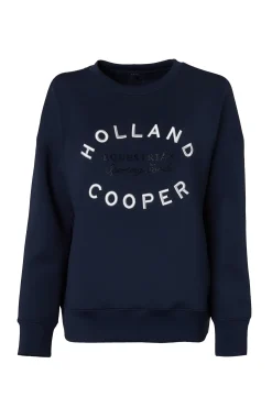 Holland Cooper Crystal Crew Neck Sweat Ink Navy Sale