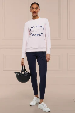 Holland Cooper Crystal Crew Neck Sweat Blush Discount