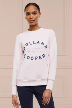 Holland Cooper Crystal Crew Neck Sweat Blush Discount