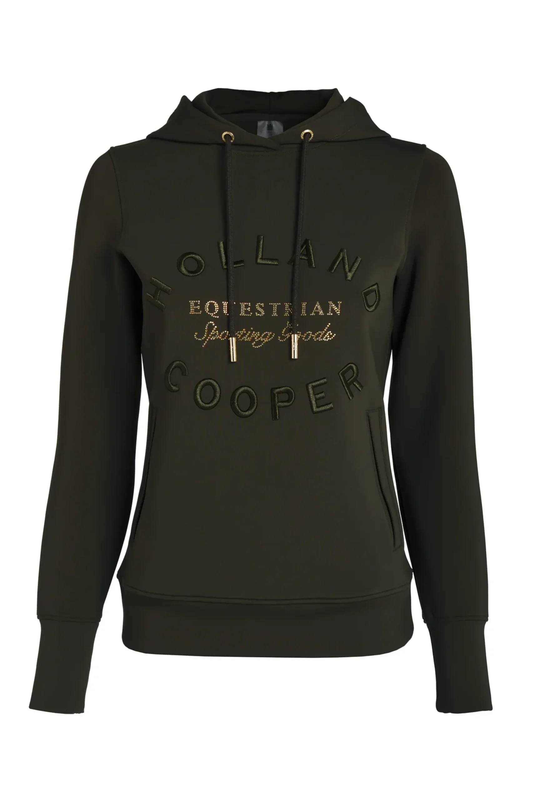 Holland Cooper Crystal Hoodie Heritage Khaki Outlet