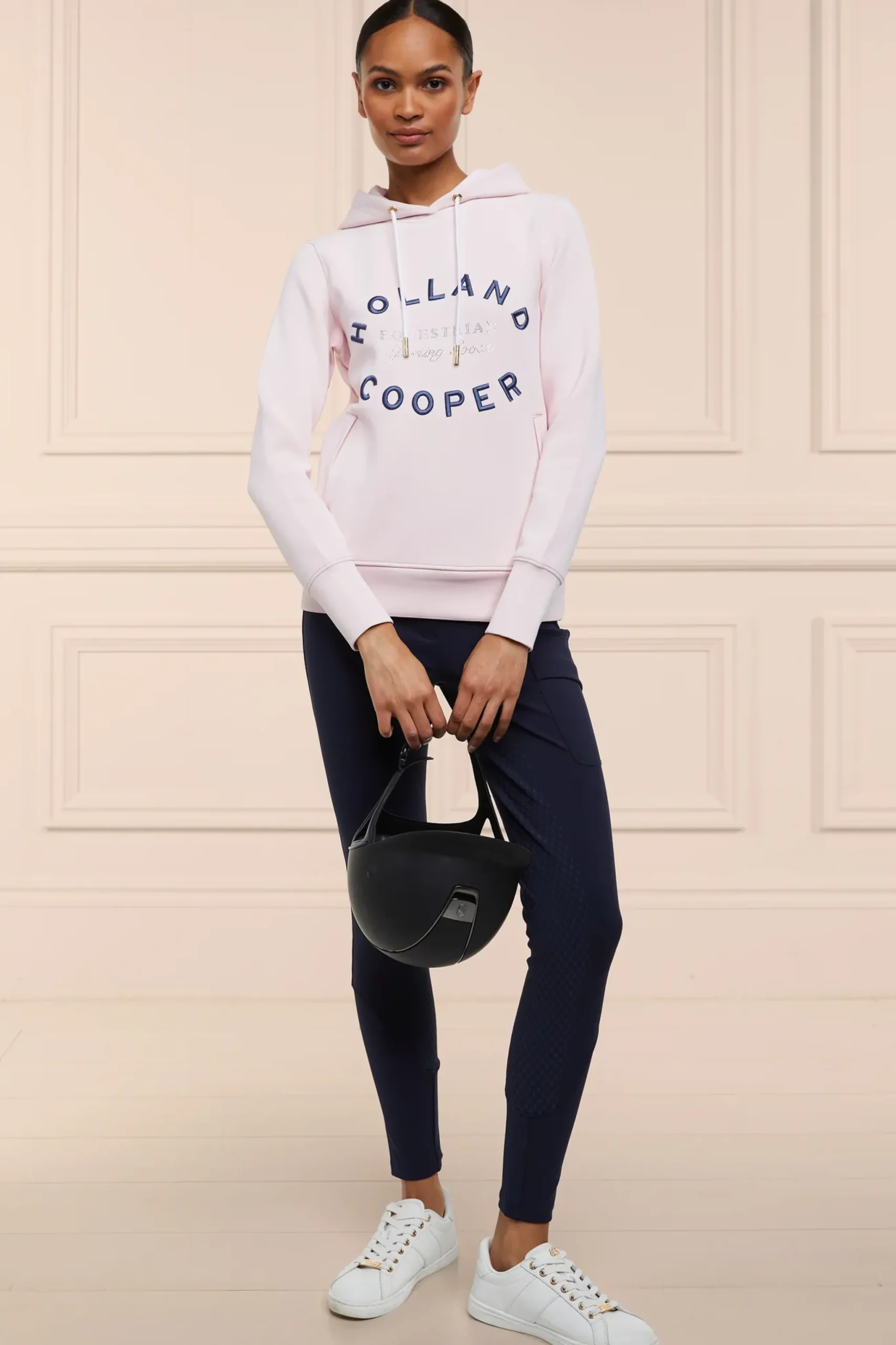 Holland Cooper Crystal Hoodie Blush