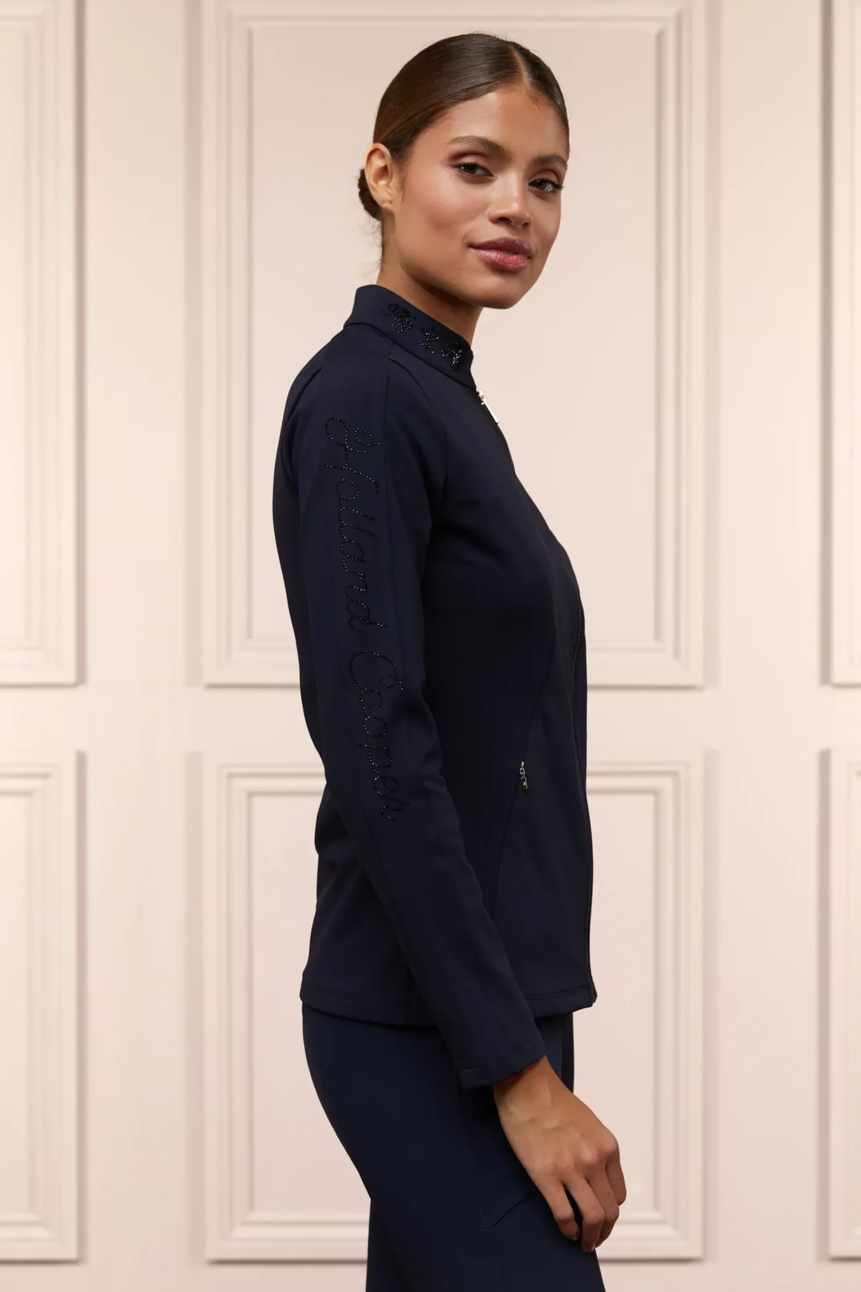 Holland Cooper Crystal Zip Sweat New
