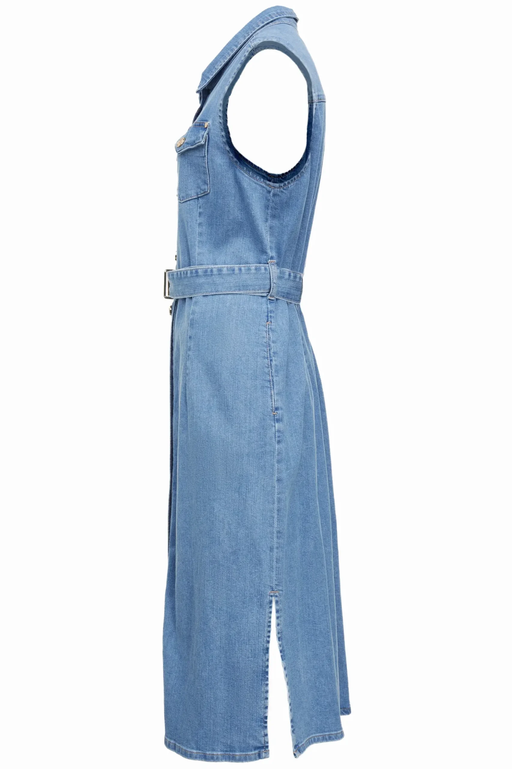 Holland Cooper Denim Sleeveless Shirt Dress Online