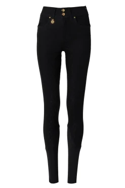 Holland Cooper Denim Thermal Full Grip Breeches Black