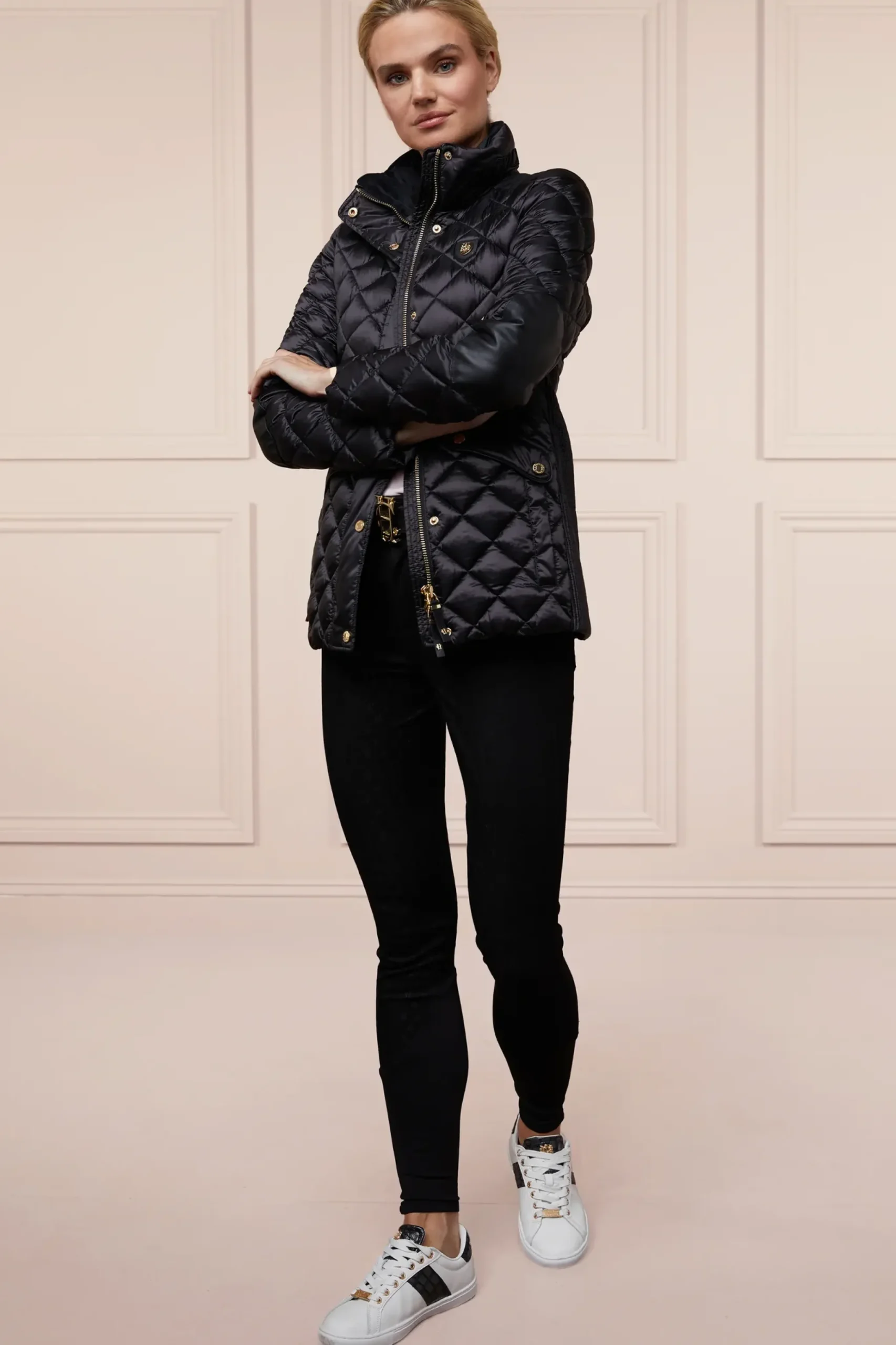 Holland Cooper Denim Thermal Full Grip Breeches Black