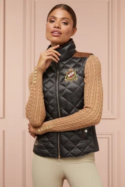 Holland Cooper Diamond Quilt Classic Gilet Khaki Best