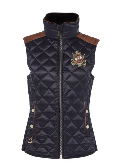 Holland Cooper Diamond Quilt Classic Gilet Ink Navy