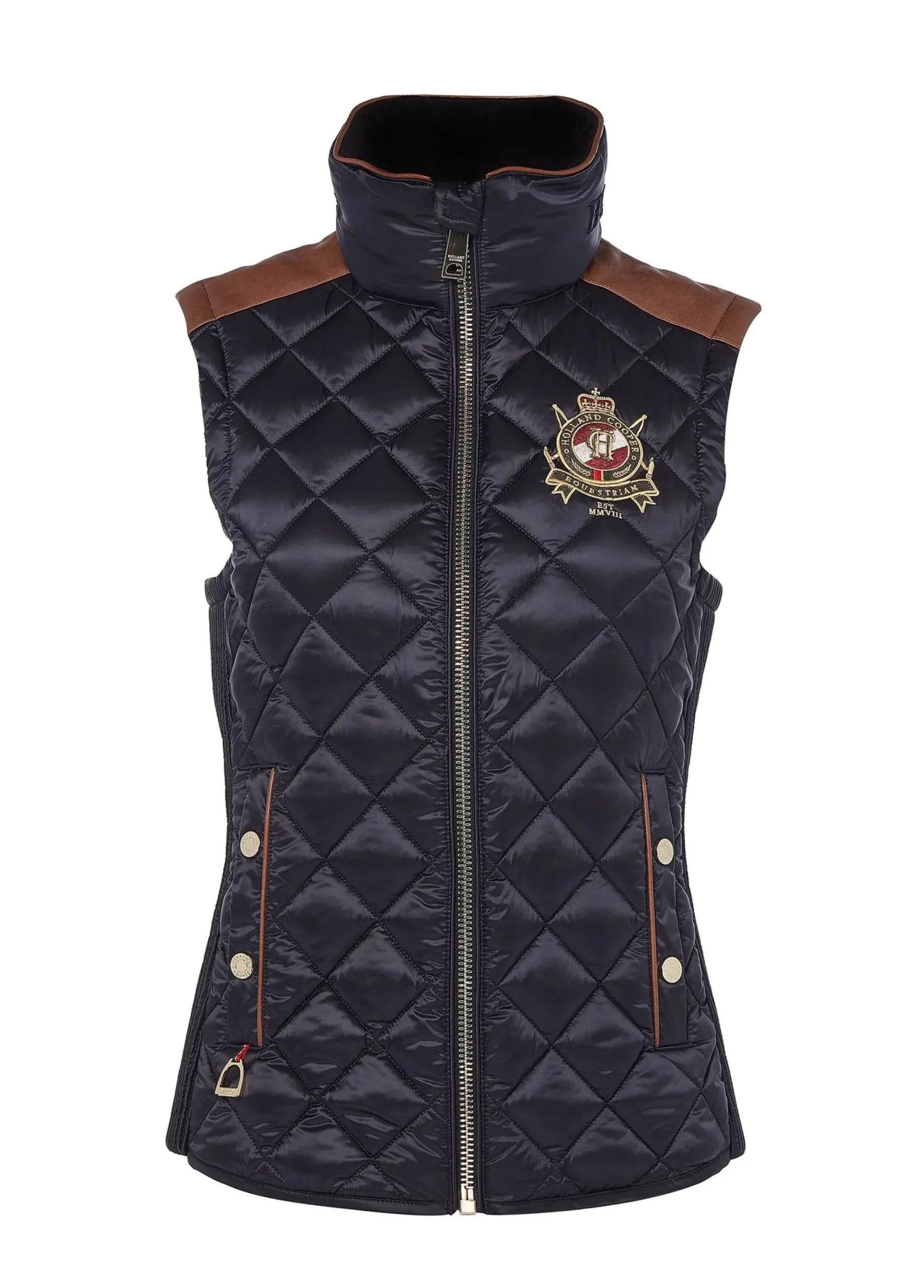 Holland Cooper Diamond Quilt Classic Gilet Ink Navy