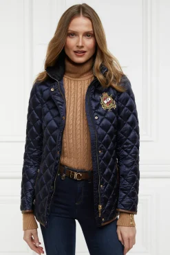 Holland Cooper Diamond Quilt Classic Jacket Ink Navy Hot