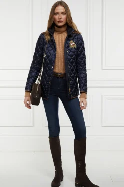 Holland Cooper Diamond Quilt Classic Jacket Ink Navy Hot