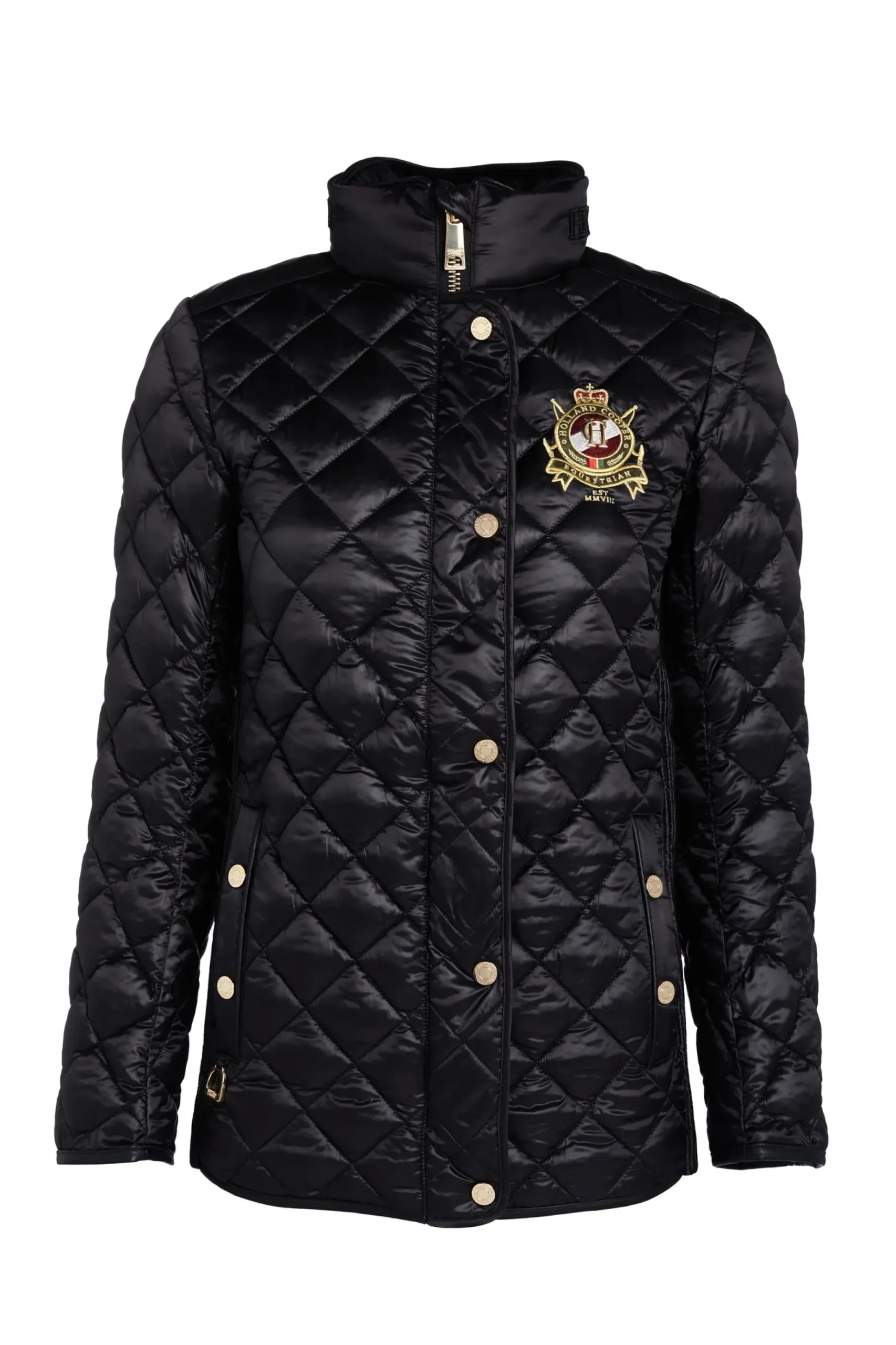 Holland Cooper Diamond Quilt Classic Jacket Black Hot