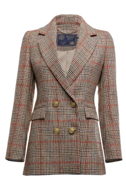 Holland Cooper Double Breasted Blazer Orange Windsor Discount