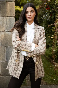 Holland Cooper Double Breasted Blazer Charlton Tweed Best