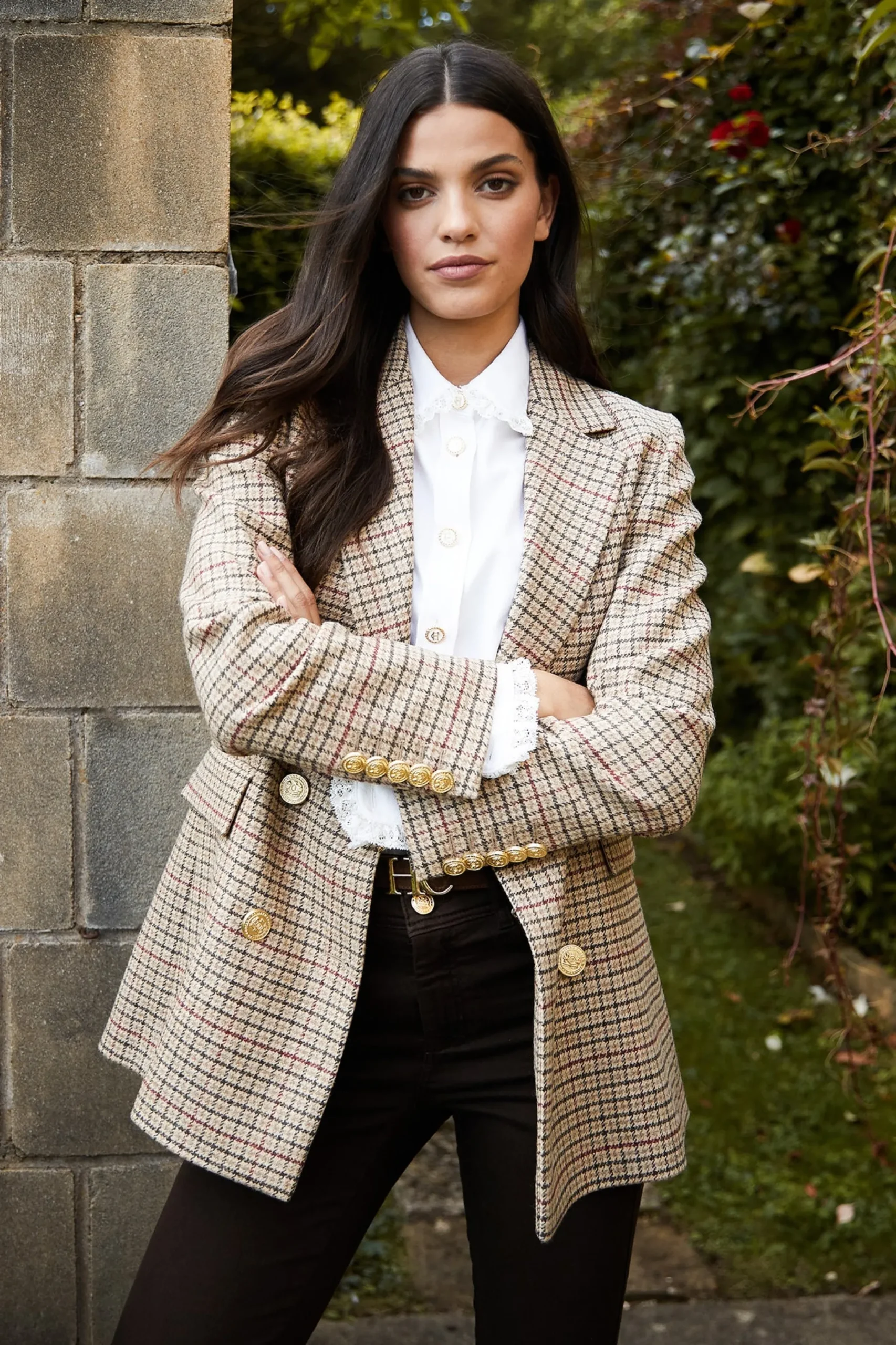 Holland Cooper Double Breasted Blazer Charlton Tweed Best