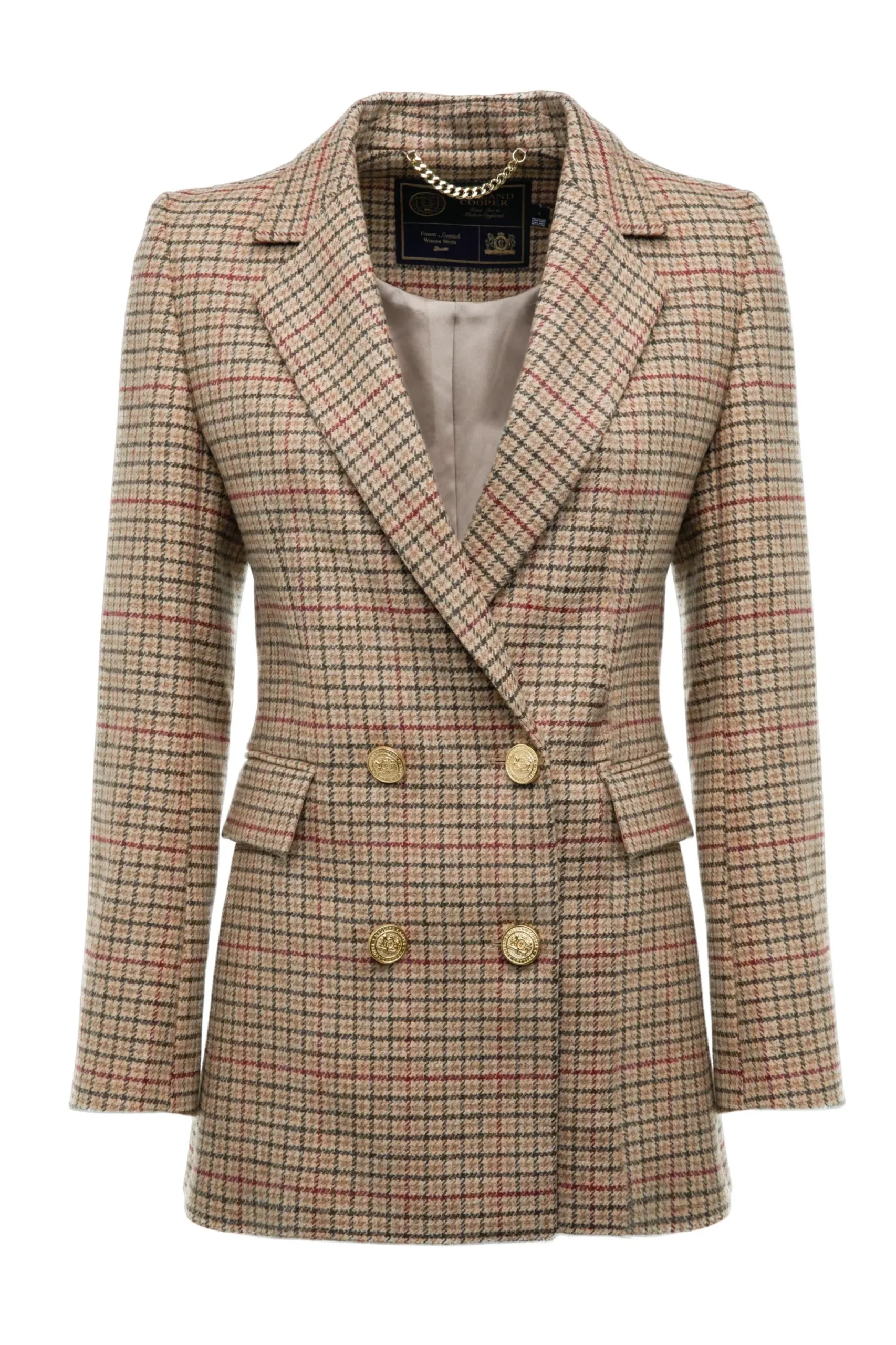 Holland Cooper Double Breasted Blazer Charlton Tweed Best