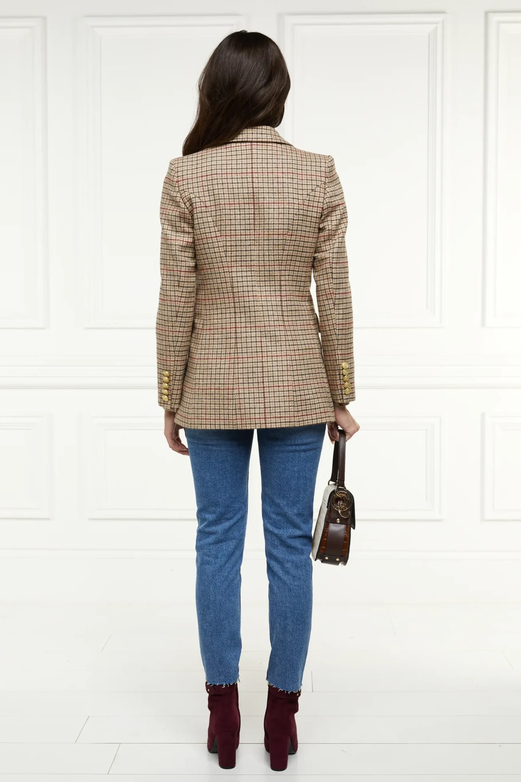 Holland Cooper Double Breasted Blazer Charlton Tweed Best