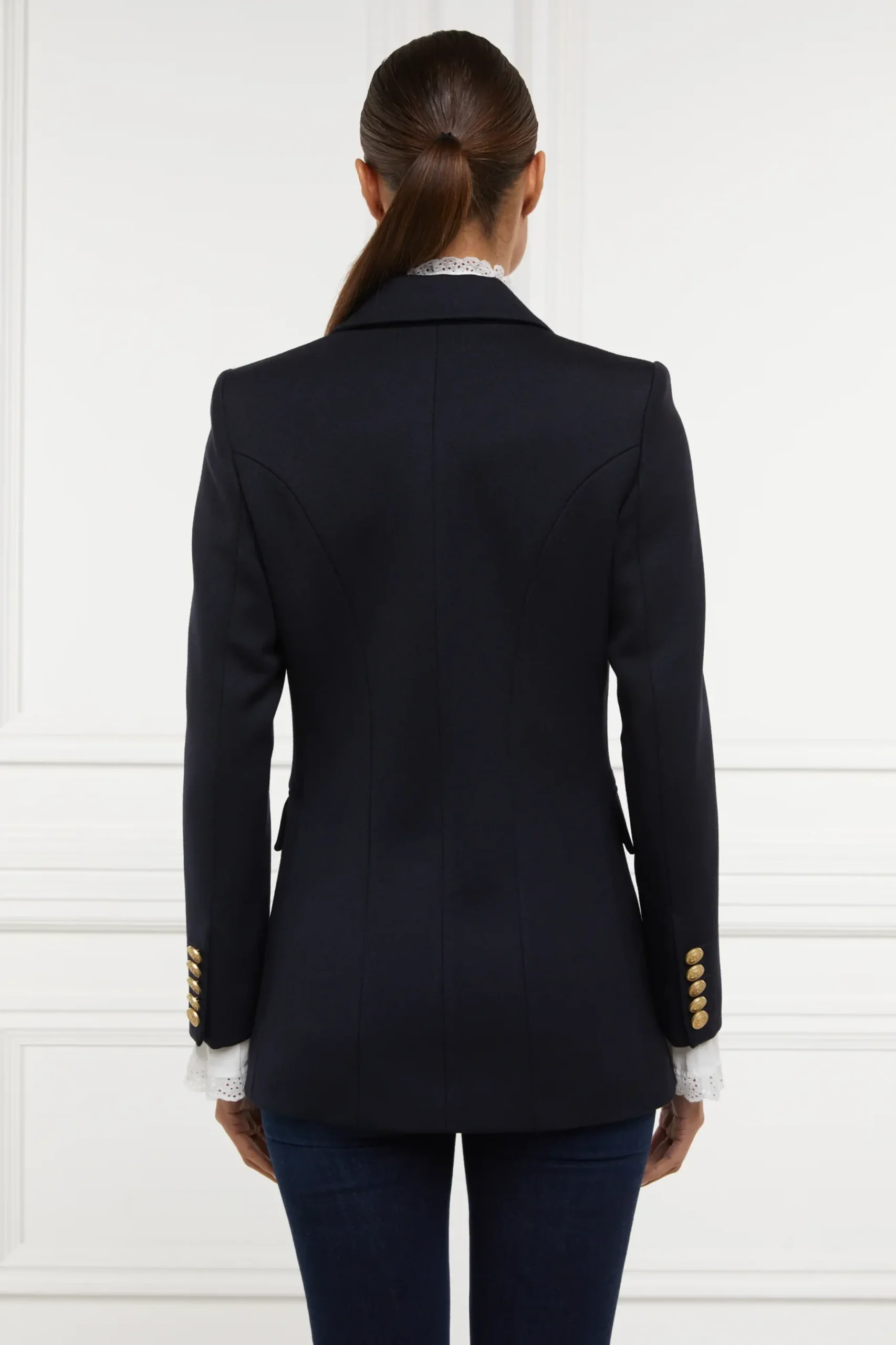 Holland Cooper Double Breasted Blazer Navy Twill Sale