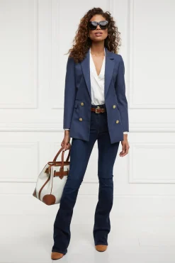 Holland Cooper Double Breasted Blazer Denim Outlet