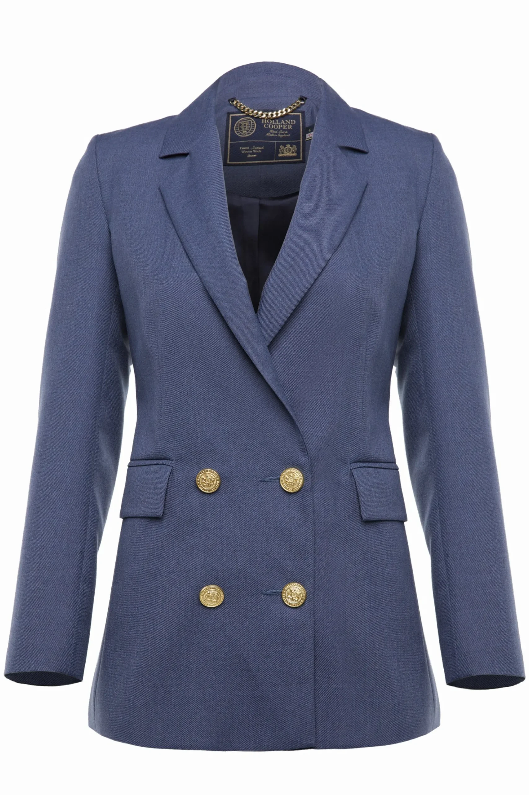 Holland Cooper Double Breasted Blazer Denim Outlet