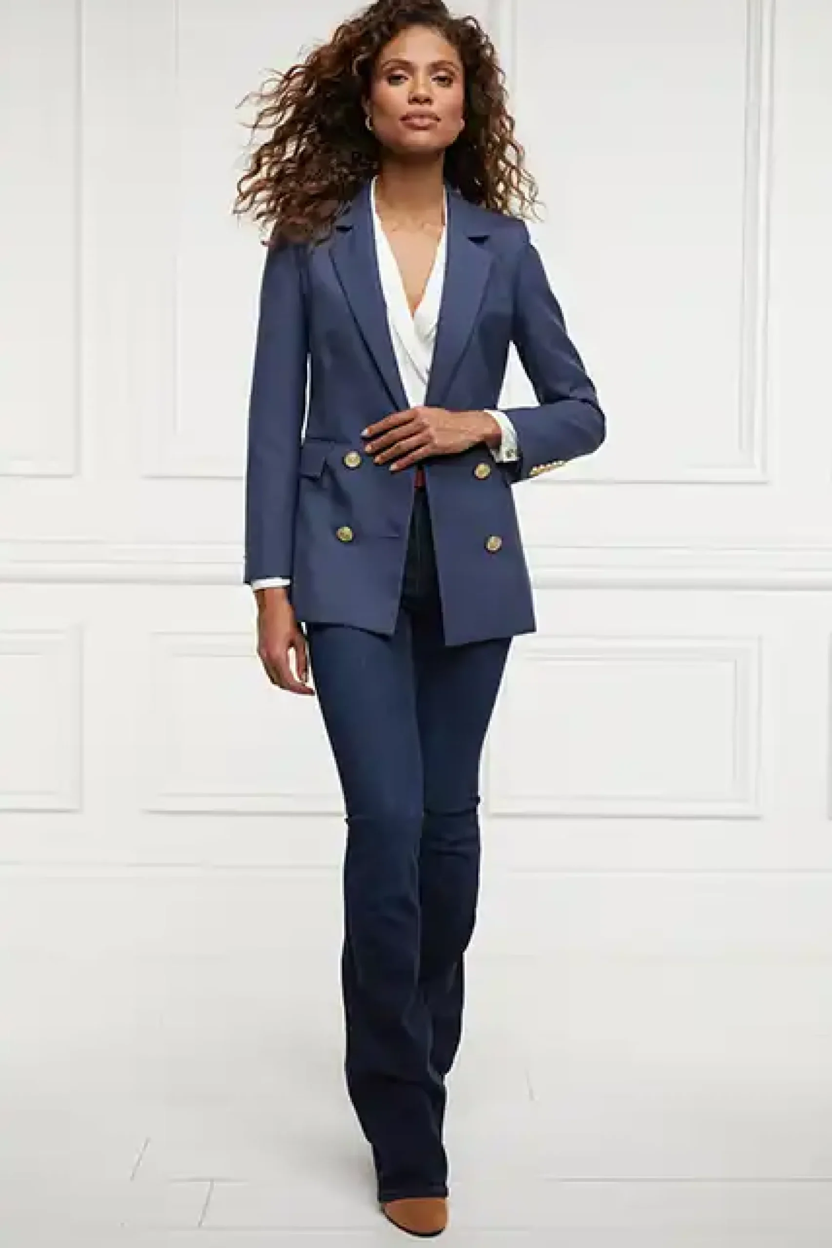 Holland Cooper Double Breasted Blazer Denim Outlet