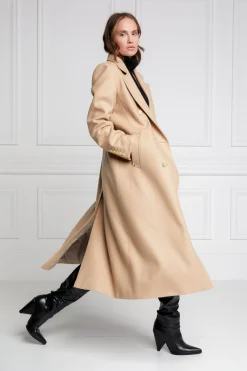 Holland Cooper Double Breasted Coat Camel Outlet