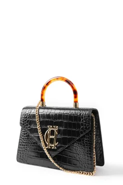 Holland Cooper Dowdeswell Bag Black Croc