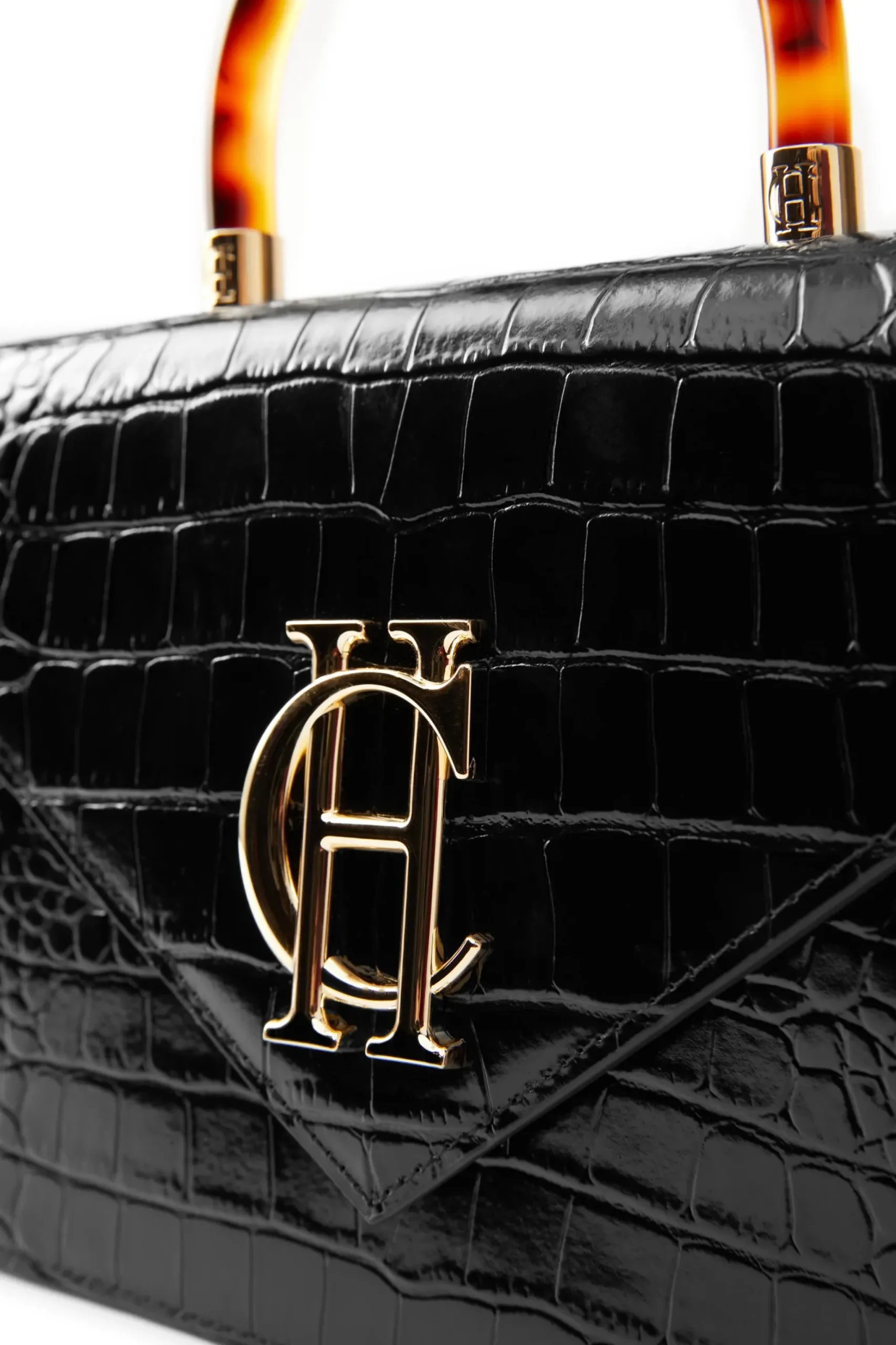 Holland Cooper Dowdeswell Bag Black Croc