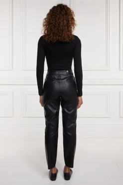 Holland Cooper Dunwick Faux Leather Pant Black Hot