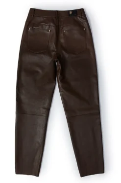 Holland Cooper Dunwick Faux Leather Pant Tobacco New