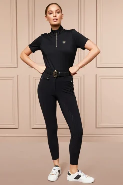 Holland Cooper Elite Short Sleeve Base Layer Black Clearance