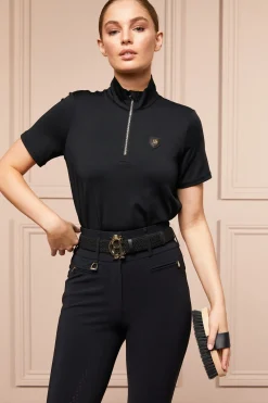 Holland Cooper Elite Short Sleeve Base Layer Black Clearance