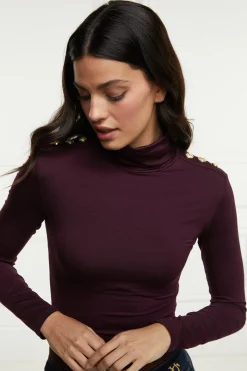 Holland Cooper Essential Roll Neck Burgundy