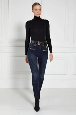 Holland Cooper Essential Roll Neck Black Outlet