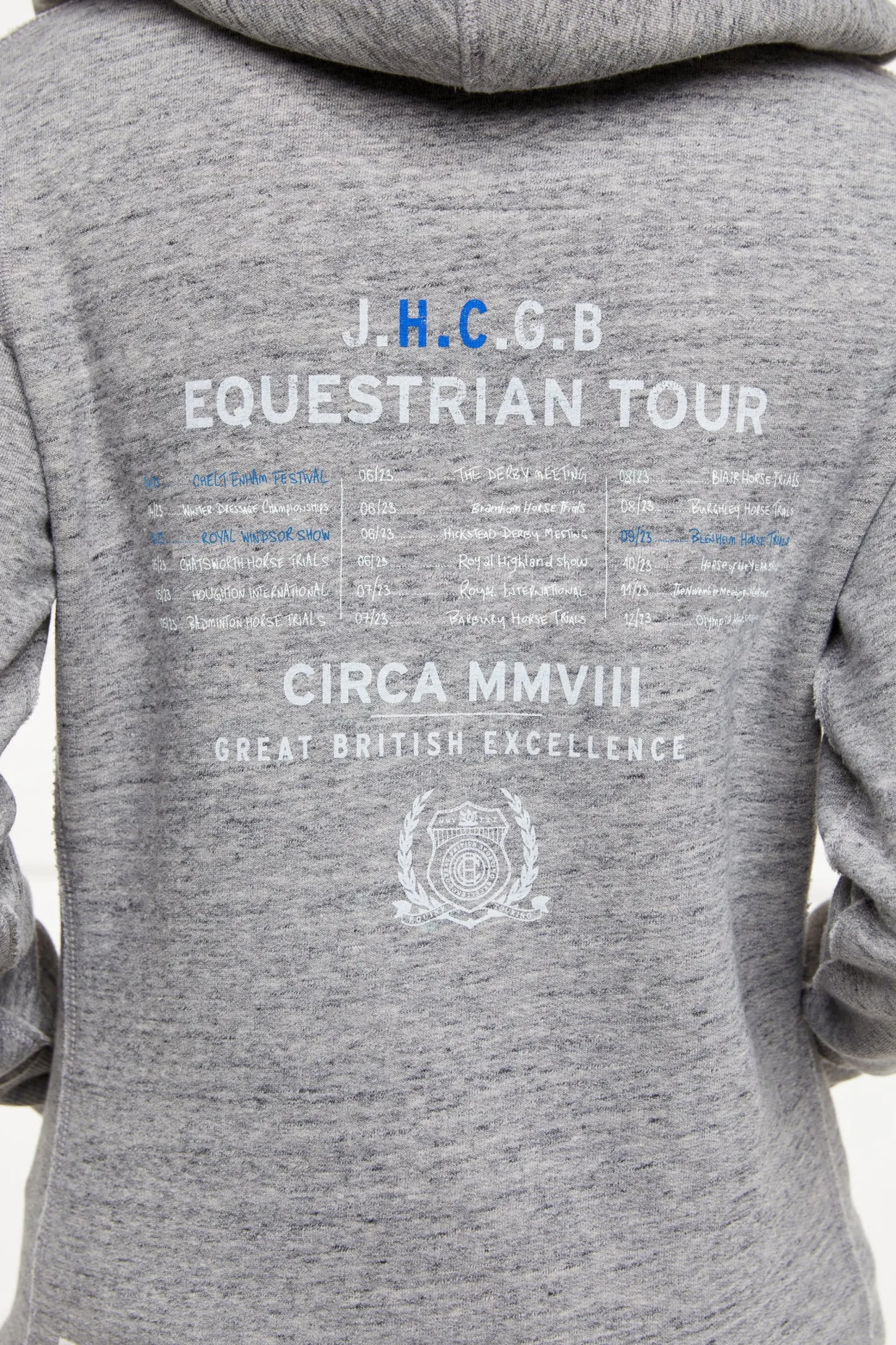 Holland Cooper Events Hoodie Grey Marl Hot