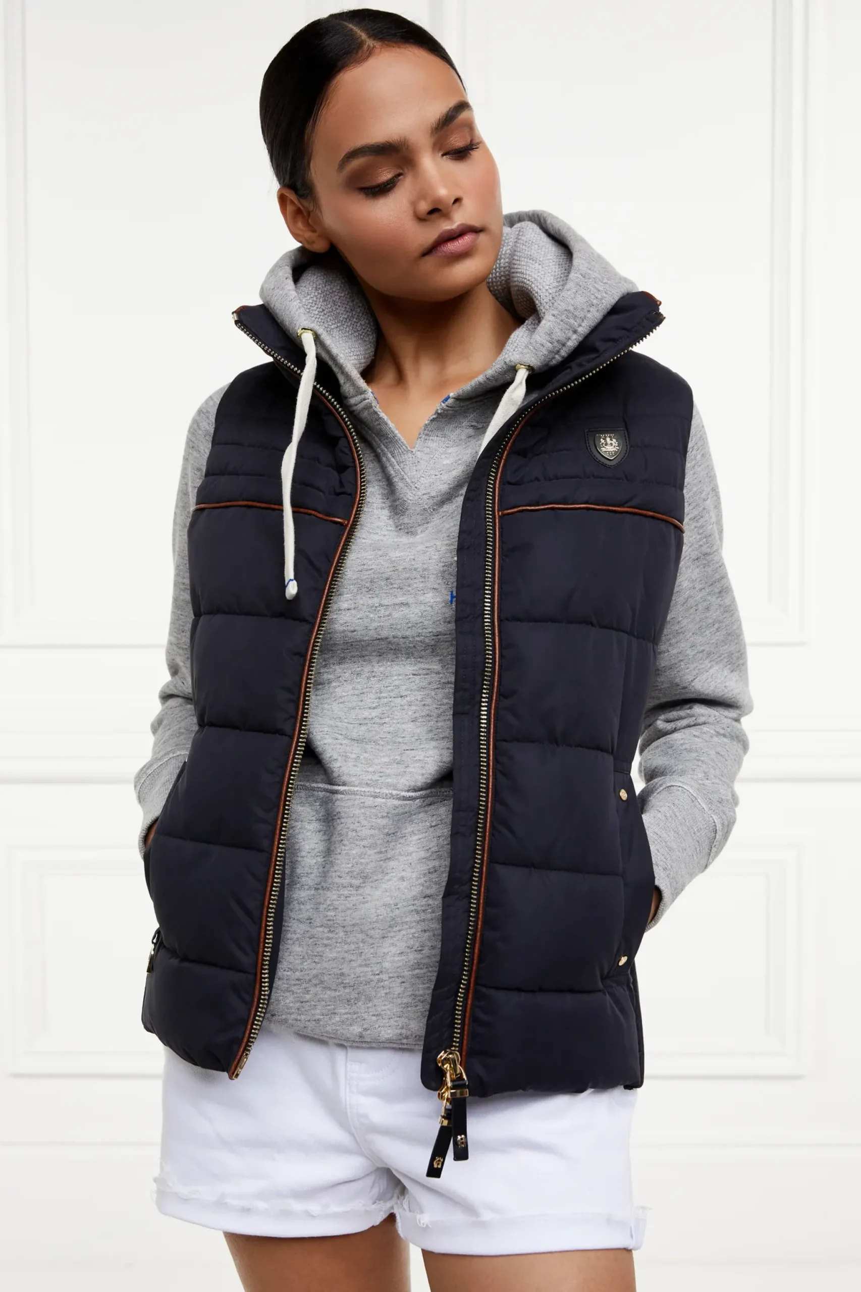 Holland Cooper Events Hoodie Grey Marl Hot