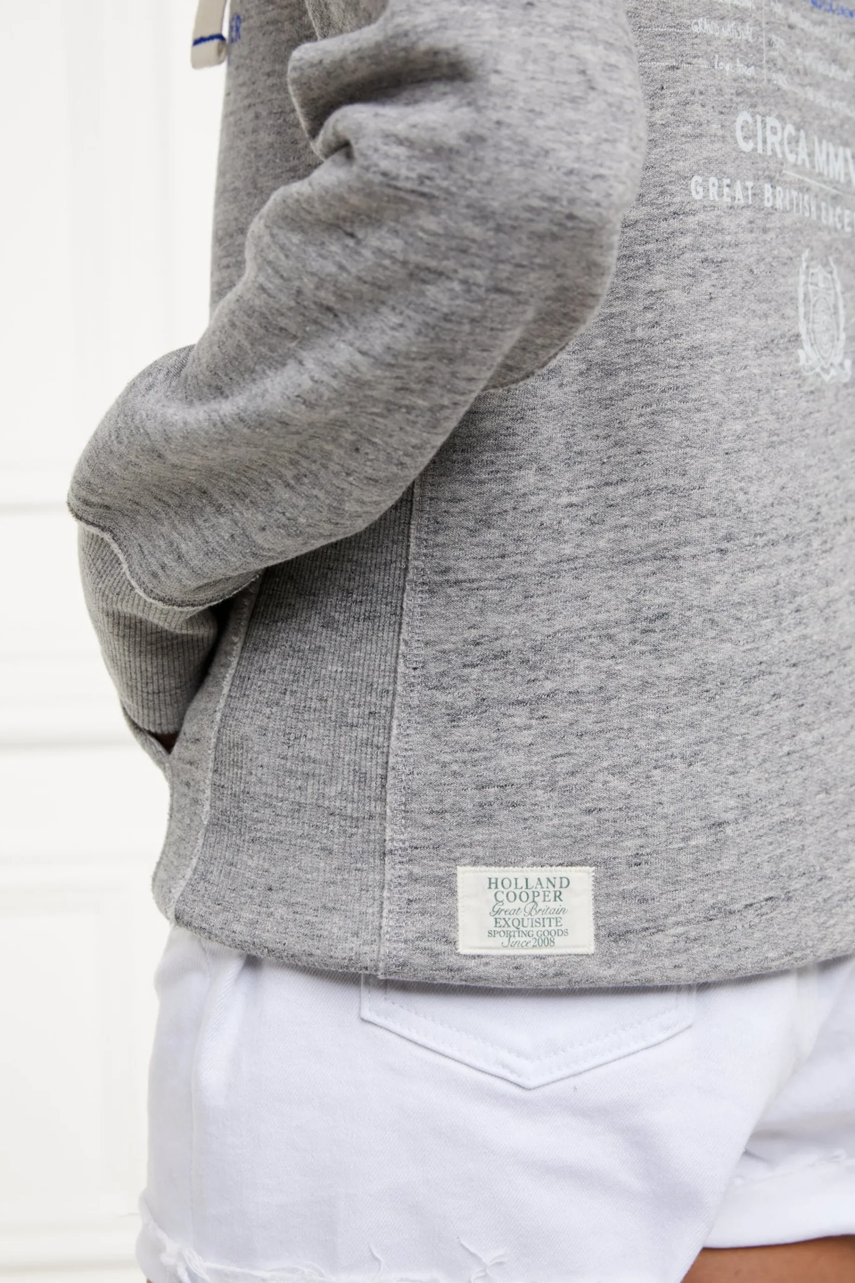 Holland Cooper Events Hoodie Grey Marl Hot