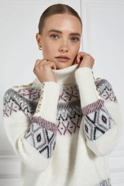 Holland Cooper Fairisle Knit Cream
