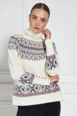 Holland Cooper Fairisle Knit Cream