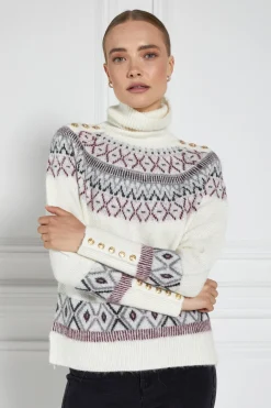 Holland Cooper Fairisle Knit Cream