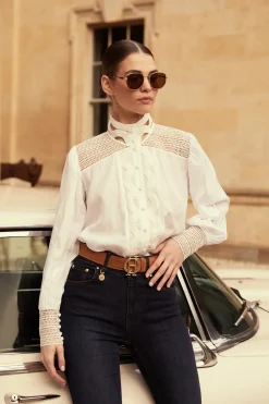 Holland Cooper Featherton Lace Shirt Hot