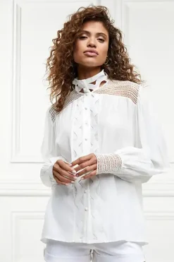 Holland Cooper Featherton Lace Shirt Hot