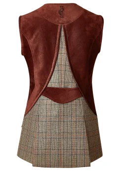 Holland Cooper Field Vest Bourbon Tweed Clearance